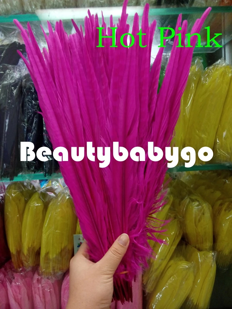 

Pheasant feather: 200pcs Hot Pink!!! 45-50cm(18-20inch) for Brazil Carnival costume,wedding& party decoration