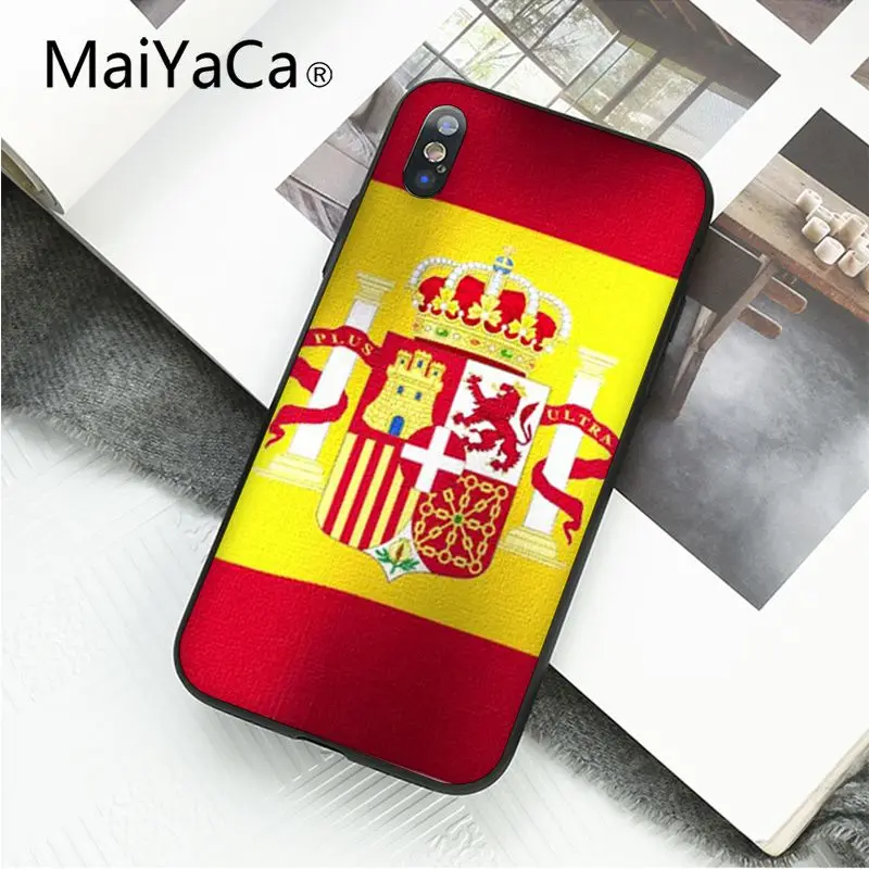 MaiYaCa чехол для телефона с испанским флагом для iphone 11 Pro 11Pro Max 6S 6plus 7 7plus 8 8Plus X Xs MAX 5 5S XR - Цвет: A4