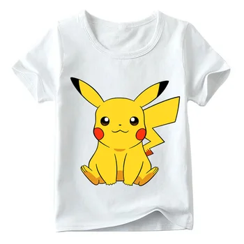 

2019 Children POKEMON GO Cute Pikachu Funny Tshirt Baby Boys/Girls Cartoon Summer Tops Kids Casual Comfortable T-shirt,HKP2080
