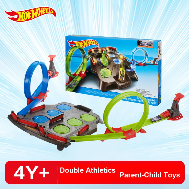 Гоночный трек Hotwheels Raceway двойная спортивная игрушка развивающая машинка с
