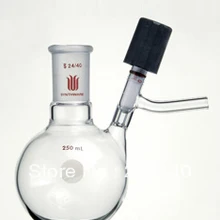 F54242L колба, реакция, высокий вакуумный клапан, Емкость: 2000 мл, соединение: 24/40, размер клапана: 0-4 мм