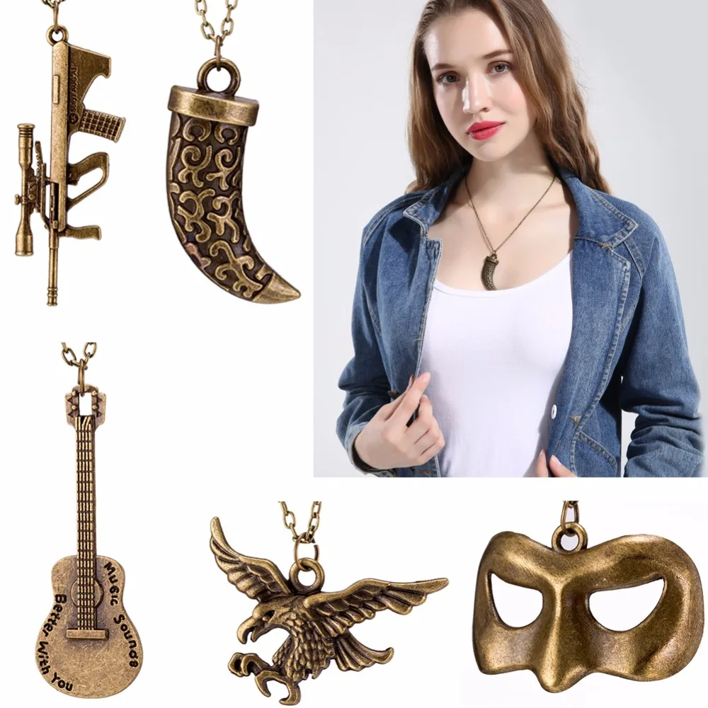 sharprepublic Maske Anh/änger Halskette Handgemachte Punk Rock Klassische Schmuck Zubeh/ör Geschenk