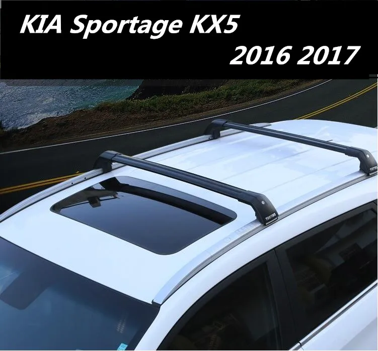 Car Aluminum Roof Rack Rail baggage luggage Cross Bar For 16 17 KIA