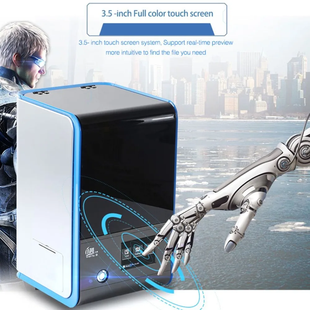 DE New 3D Printer LD 001 3 5 Inch Color Touch Screen Light Curing 3D Printer