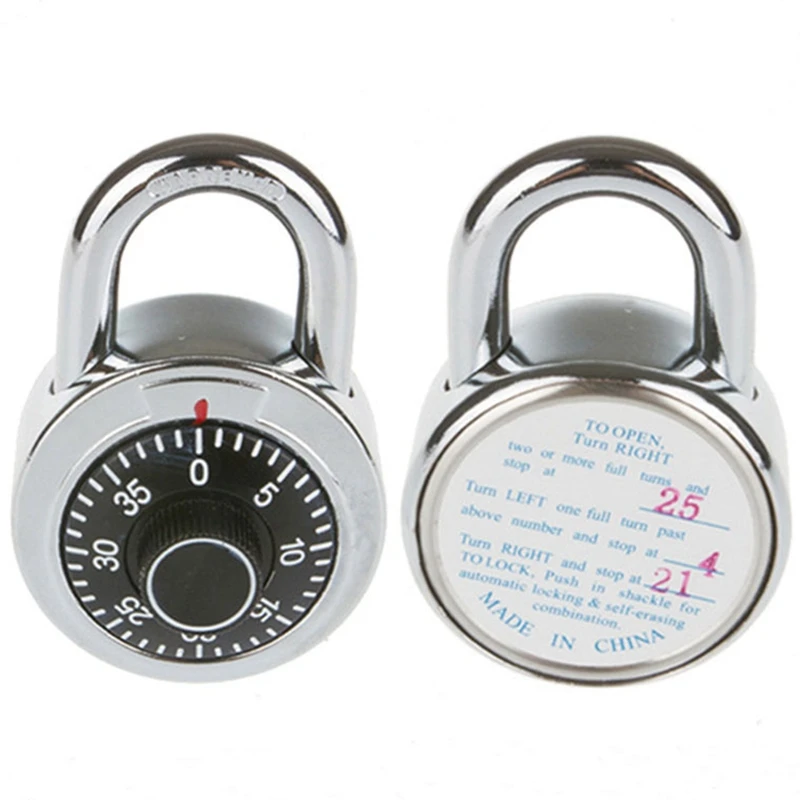 Rotary Padlock Code Lock Digital Combination Safe Round Dial Number Luggage Suitcase Security Latch Tool Accessory 2