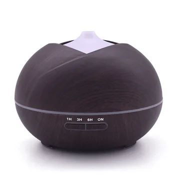 

Air Humidifier Aroma Essential Oil Diffuser Ultrasonic with Wood Grain 7 Color Changing LED Lights for Office Home Bedroom
