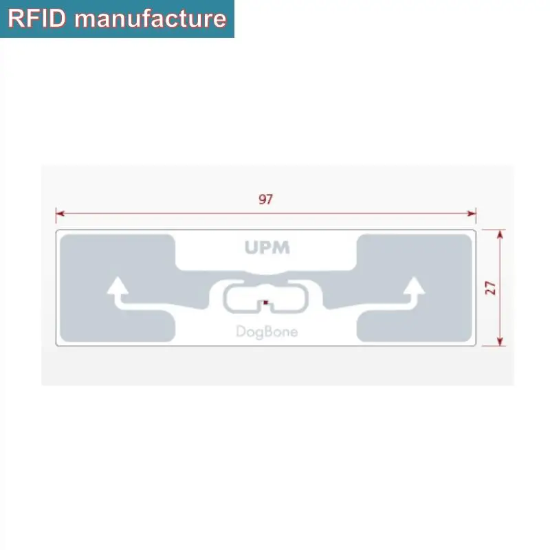 5 шт. бесплатный образец impinj monza R6 smartrac dogbone инкрустация rfid uhf 860-960MHz этикетка используется большой диапазон таймер марафона гонки