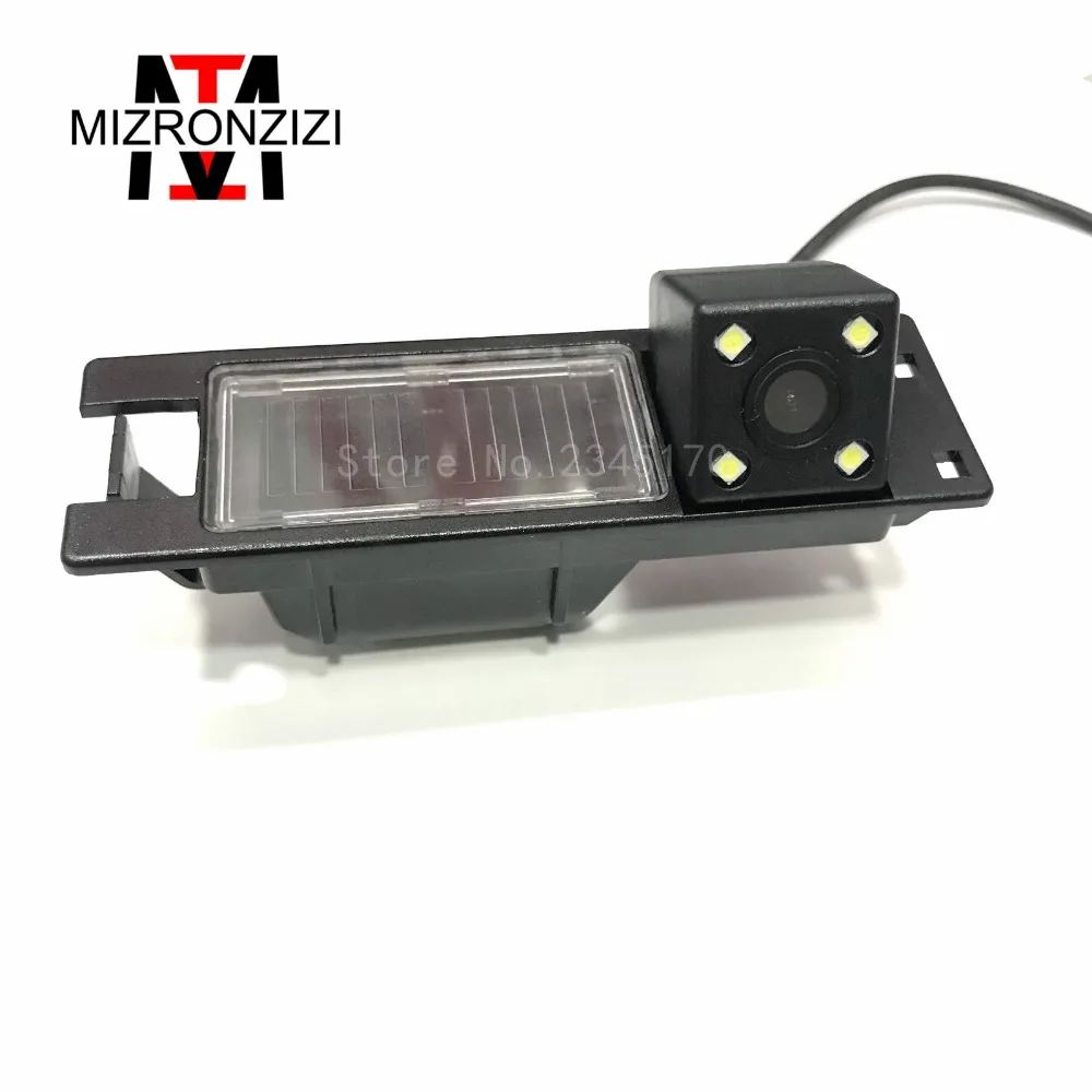 MIZRONZIZ CCD Ночное видение 4LED заднего вида Камера для заднего обзора с Защитные чехлы для сидений, сшитые специально для Opel Astra H J Corsa, Meriva Vectra Zafira Insignia для Fiat Grande