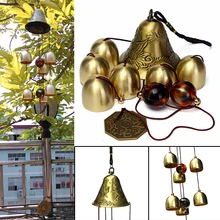 60 см 6 Колокольчик колокольчик на дверь Медный Подвесной орнамент для уличный дворовый садовый домашний декор