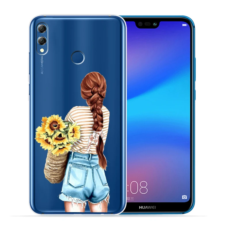 Модный супер мама папа девочка детский чехол для телефона для huawei P30 Lite P30 Pro P20 Lite P8Lite P9Lite P Smart мягкий прозрачный Etui