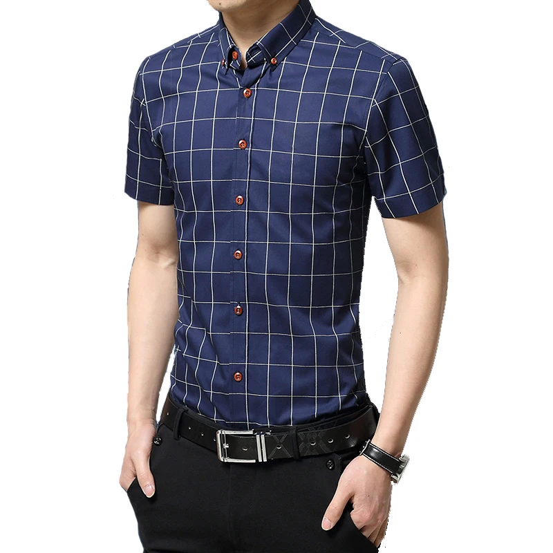 NEW mans fashion Brand Short Sleeve Shirts Casual Mens