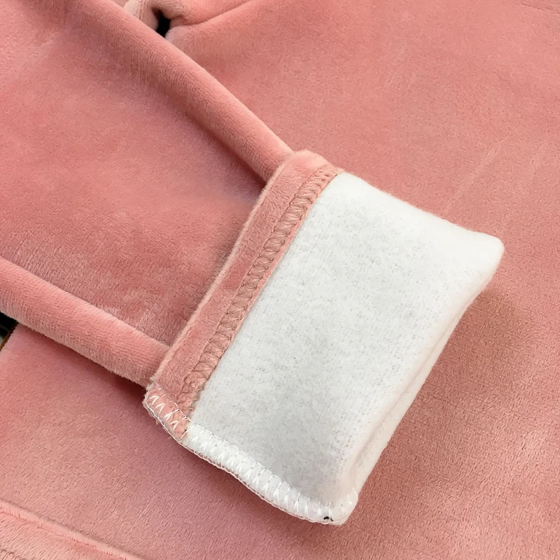 2018 winter women's solid color turtleneck long sleeve thermal T-shirt and velvet thick warm t shirts tops pullover for female