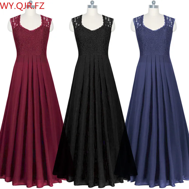ALY SY268 # шифоновые кружевные выдолбленные платья с v образным вырезом длинные