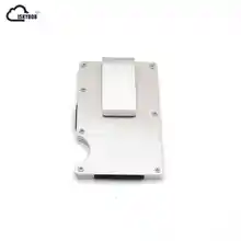 ISKYBOB Блокировка Алюминиевый кошелек Тонкий 304 нержавеющая сталь эластичная лента Держатель денежных купюр деньги карман