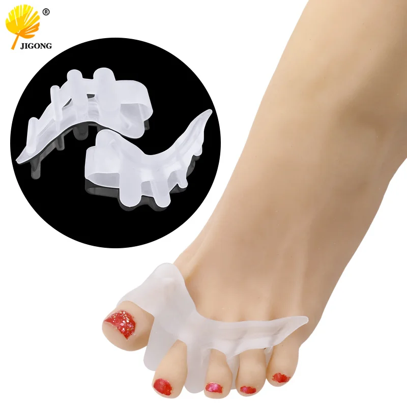 2pcs Toe Eversion Corrector Separator Hallux Valgus Protector Toe Care Flip Finger Protector Soft Orthopedic Supplies Care Tool