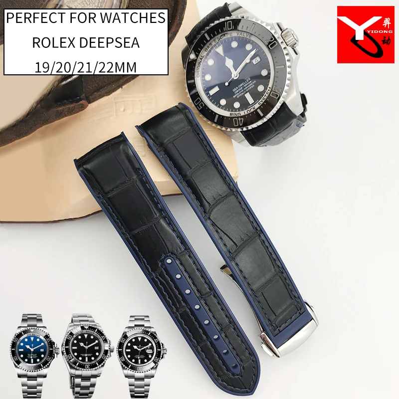 20mm 21mm Rubber Silicone Watch Strap With Nylon Watchband for Role Daytona Submariner DEEPSEA GMT SEAMARSTER 8900 Watch
