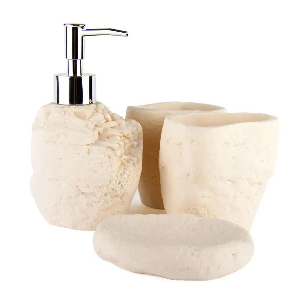 Nordic Style Bathroom Set 4 Piece Stone Like Bathroom Supplies Sandstone Toothbrush Holder Dispenser Kits Optional 3 Colors Toothbrush Holder Bathroom Setbathroom Supplies Aliexpress