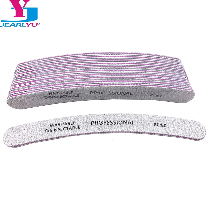 

10 Pcs Zebra Nail Files 80/80 Grit Curved Nail Sanding File Acrylic Nail File Set Limas Para Manicure Nails Accessoires Tools
