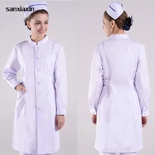 Sanxiaxin дешевые больничные медицинские скрабы набор дизайн slim fit стоматологические скрабы салон красоты униформа медсестры спа униформа медсестры белое пальто