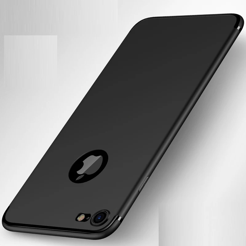

Jamular With Logo Hole Soft Phone Case For iPhone 6 6s Plus Pouch Bag Luxury Soft Silicone Cover For iPhone 7 Plus Capinhas Capa