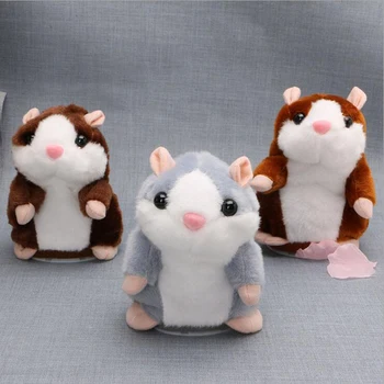 

15cm Lovely Talking Hamster Plush Doll Interesting Speak Sound Record Kawaii Stuffed Plush Toy Creative Gift For Children