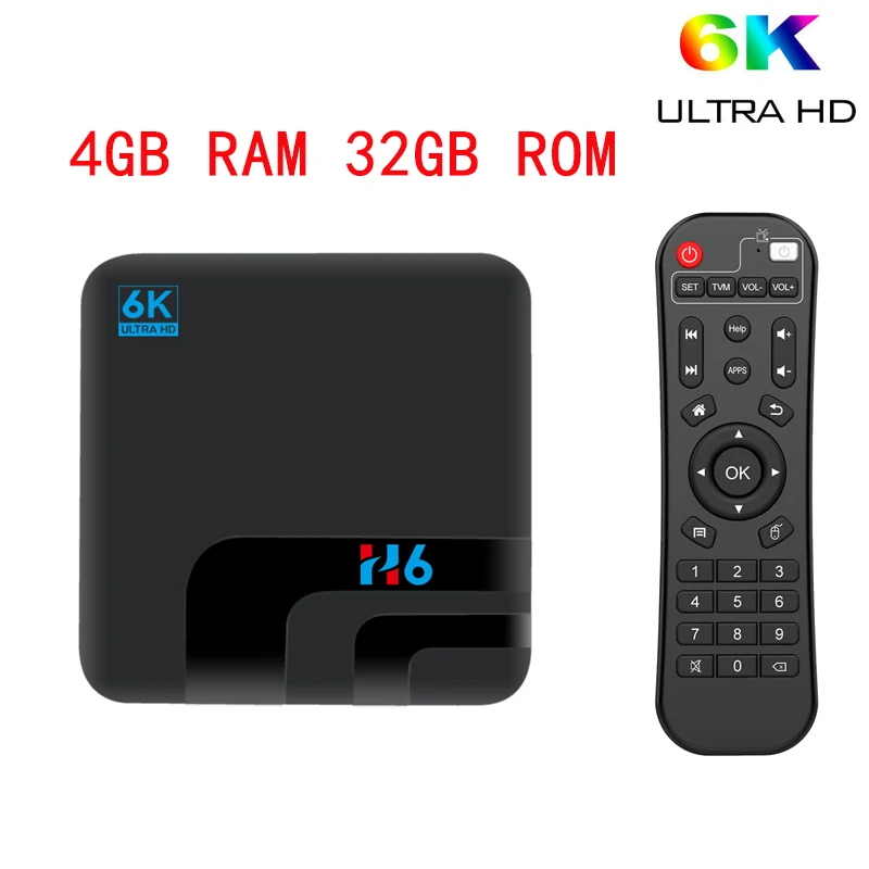 

H6 Ultra Smart TV Box Android 8.1 Allwinner H6 Quad Core 4GB RAM 32GB USB 3.0 6K Playstore Youtube Wifi Set Top Box PK HK1 Max