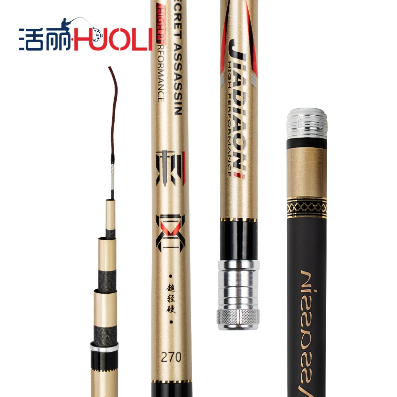 

HUOLI Ocean Taiwan Fishing Rod Carbon 3.6-5.7m 19 Tune Stream Fishing Pole Fly Telescopic Fishing Spinning Rods Tackle MA03257