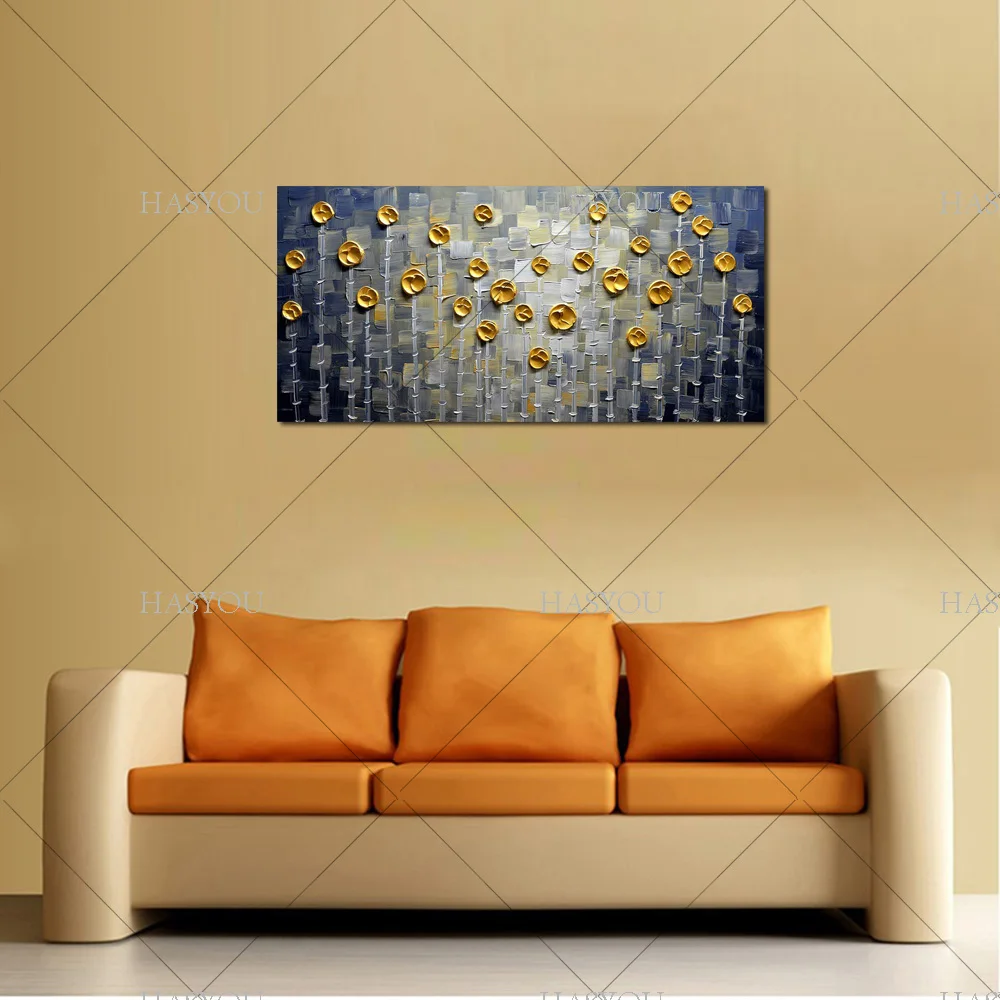 Hand Painted Modern Abstract Gold Grey Oil Painting Large Vertical Textured Wall Decorative Canvas Art Picture For Living Room In Calligraphy Hand Painted Modern Abstract Gold Grey Oil Painting Large Vertical Textured Wall Decorative Canvas Art Picture For Living Room In Calligraphy