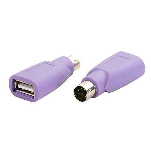 20 шт./лот KEFU Фиолетовый USB в PS2 PS/2 клавиатура мышь адаптер конвертер | Компьютерные