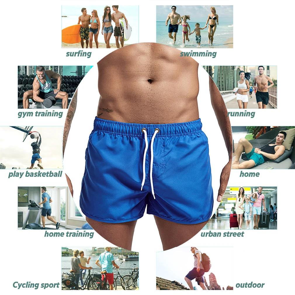 Aimpact Men's Quick Dry Board Shorts Summer Holiday Solid Split Beach Surf Swimming Trunks Hybrid Sport Shorts for Man AM2165 Aimpact Men's Quick Dry Board Shorts Summer Holiday Solid Split Beach Surf Swimming Trunks Hybrid Sport Shorts for Man AM2165