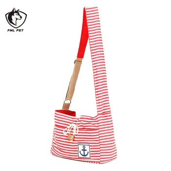 

FML Pet Carrier Bag Striped Dog Carrier Sling Bag Travel Outdoor Chihuahua Pet Supplies Portable Dog Bag for Small Dogs Cats