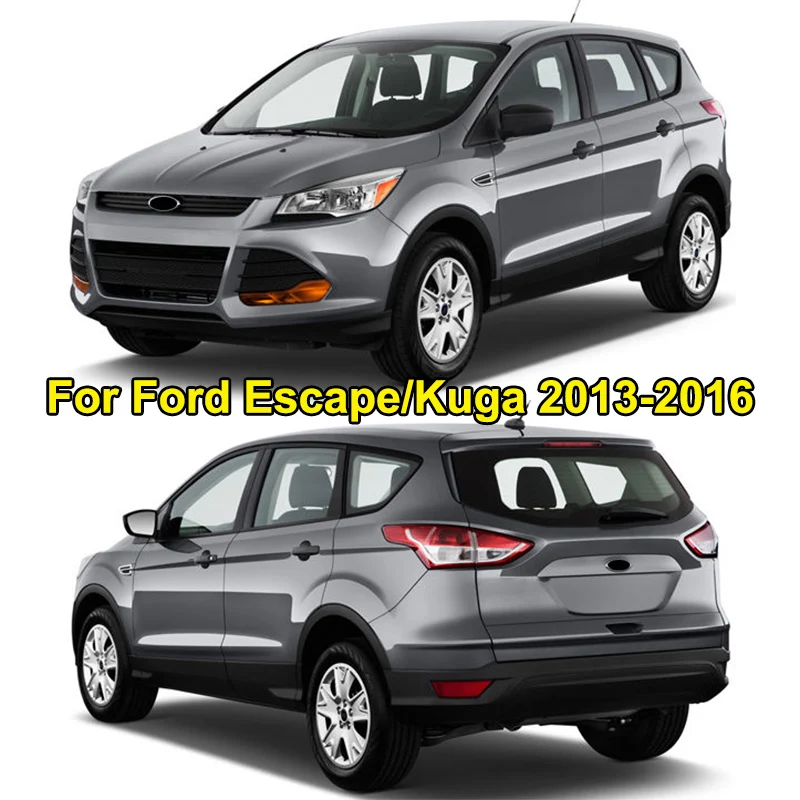 Piezas para coche Embellecedores y accesorios para carrocería XINGFUQY Aptos for la Ford Escape 2017 Kuga 2018 del Frente del Cromo Trasera manija de Puerta la luz de Niebla Cubierta del