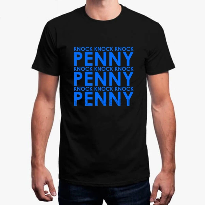 Забавная футболка с короткими штанами Camisetas Knock Penny! Футболка En Coton оригинальная