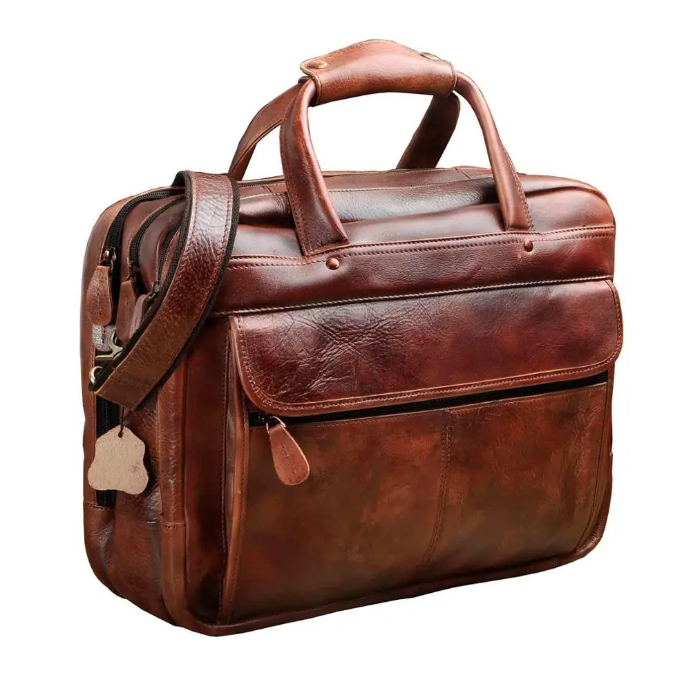 Мужской бизнес-портфель с масляной вощеной кожей, антикварный дизайн, мужской чехол для ноутбука, модная сумка-мессенджер, сумка-тоут, портфель 7146-w - Цвет: wine