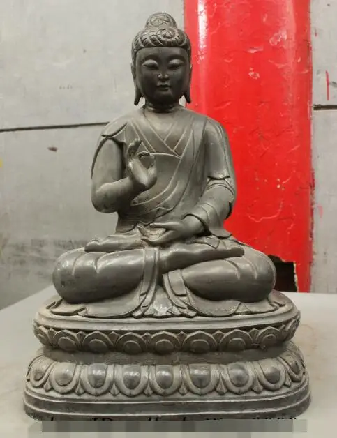 

S05810 19 Tibet Pure Bronze Buddhism Temple Amitayus Shakyamuni Sakyamuni Buddha Statue