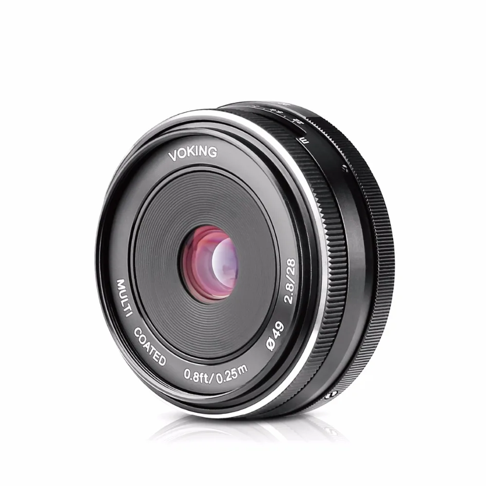 

VOKING VK-28mm F2.8 Large Aperture Manual Focus Camera Lens for Canon EOS M1 M2 M3 M5 M10 M50 M100 Cameras