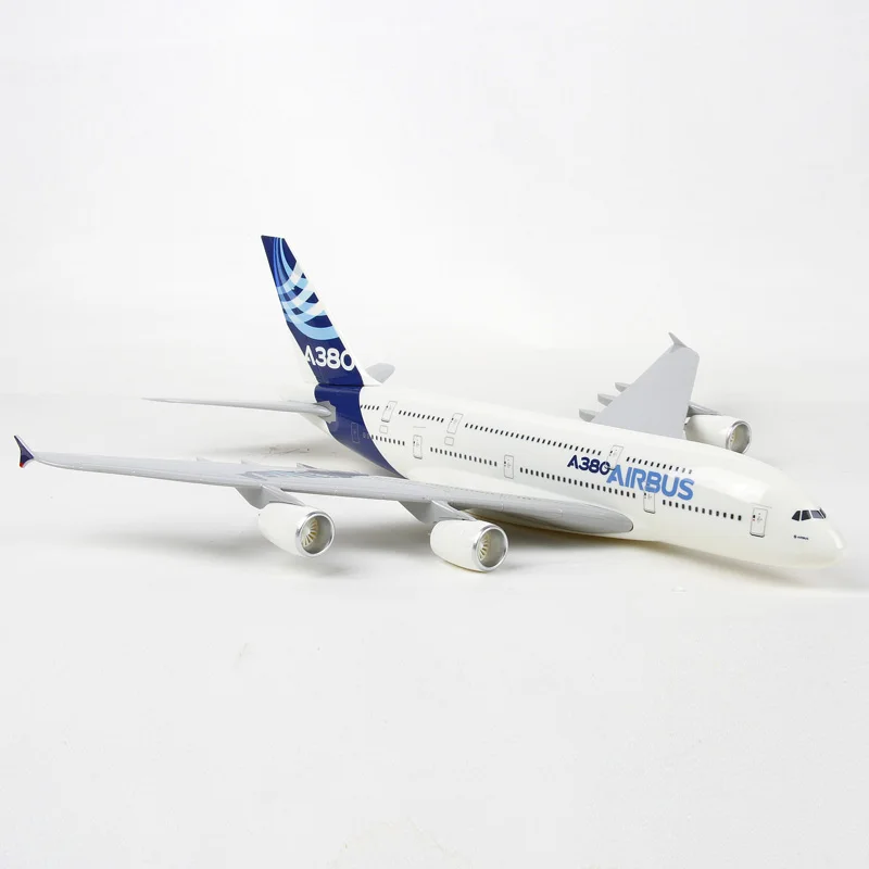 36 см A380 Аэробус пассажирские модели самолет игрушки для детей, подарки на день рождения коробка