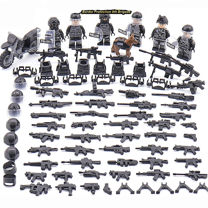 Спецназ команда кирпич Военный Город полиция солдат оружие Модель Строительные блоки Набор игрушек для детей развивающие игрушки
