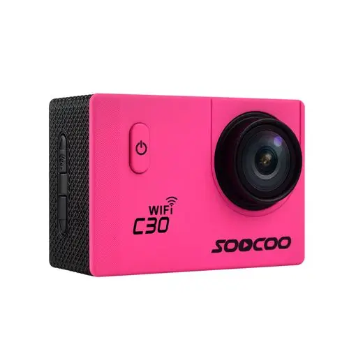 SOOCOO C30/C30R Спортивная Экшн-камера Wi-Fi 4 K гироскоп регулируемые углы обзора 170 градусов NTK96660 30 м водонепроницаемый - Цвет: Розовый