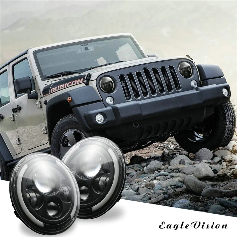 

kongyide Car Light 150W 15000LM Hi Lo 97-18 LED 6500K Headlights For JEEP JK TJ LJ Wrangler 7Inch Auto Hadlight dropship 19J9