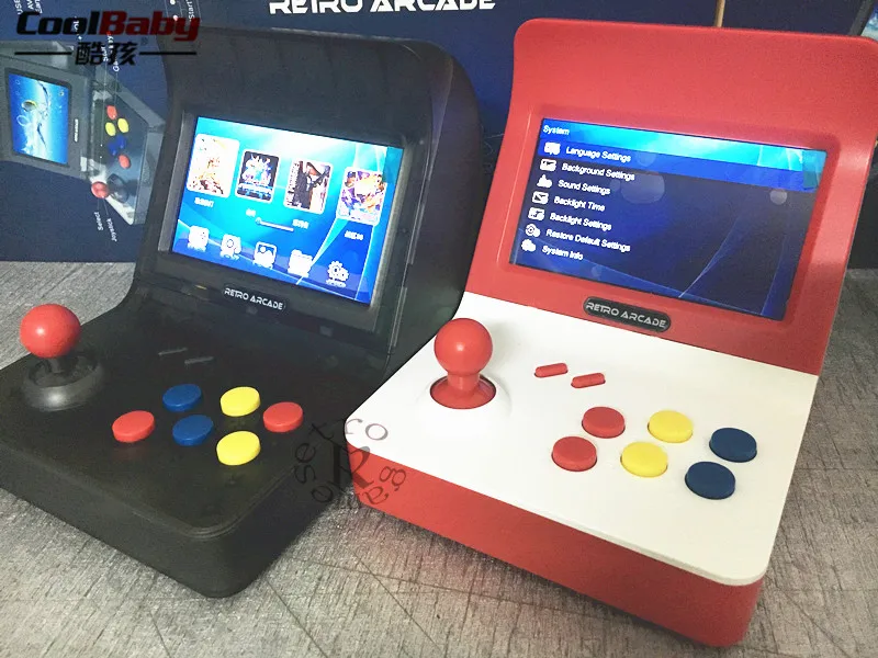 Coolbaby RS-07 4 3 дюйма цветной экран высокой четкости мини ручной аркадный двойной