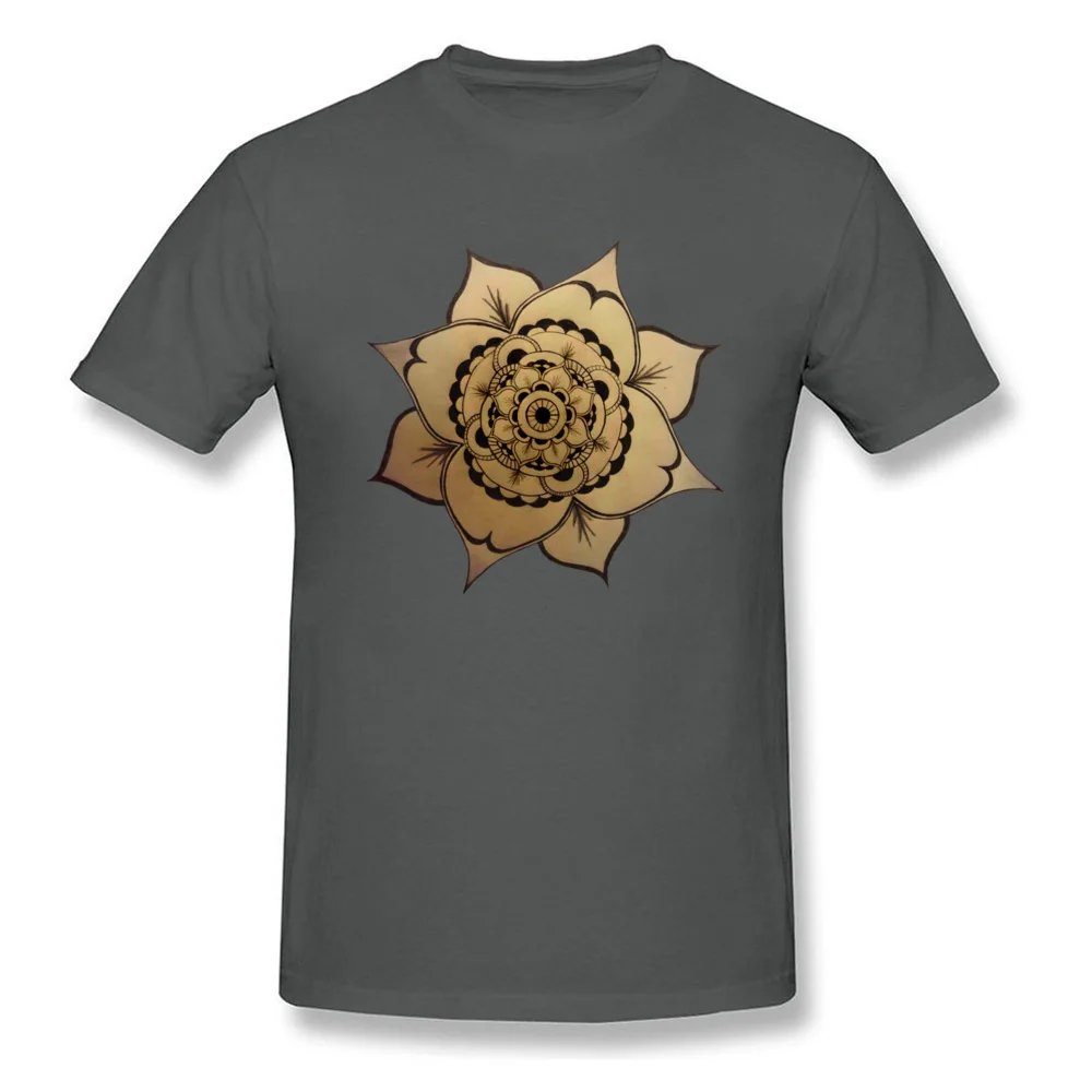Mandala 100% Cotton Birthday T Shirt Fashion Short Sleeve Men T-shirts Geek Mother Day Tees Round Neck Drop Shipping Mandala carbon