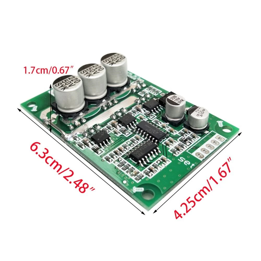 

Brushless Motor PWM Control Controller Balanced BLDC Driver Board DC 12V-36 500W Je19 19 Dropship