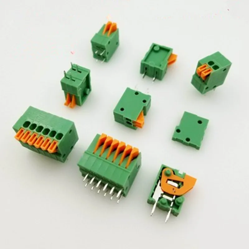 

50Pcs 2.54mm Pitch Screwless Terminal Block Phoenix Push-in Spring Connector KF141RV-2.54mm 2P3P4P5P6P7P8P9P10P PCB Terminals