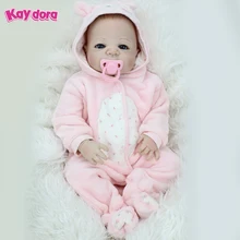 55CM Полностью виниловая девочка Винил реалистичная коллекционная кукла возрождается новорожденного полное тело силикон Bebe куклы