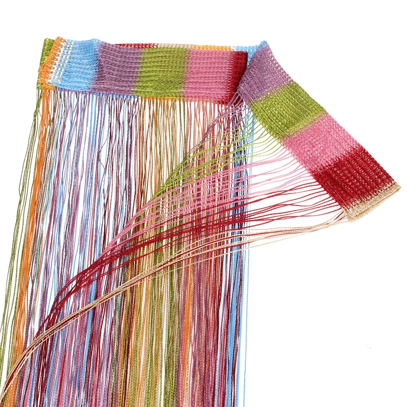 

1pcs 7 Mixed Colors String Curtain Line String Window Curtain Cortinas Low-elastic yarn Window Curtains 200cm x 100 cm