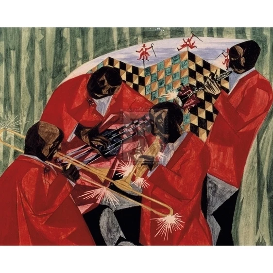 Village Quartet  1954 Poster Print by Jacob Lawrence (27 x 20)