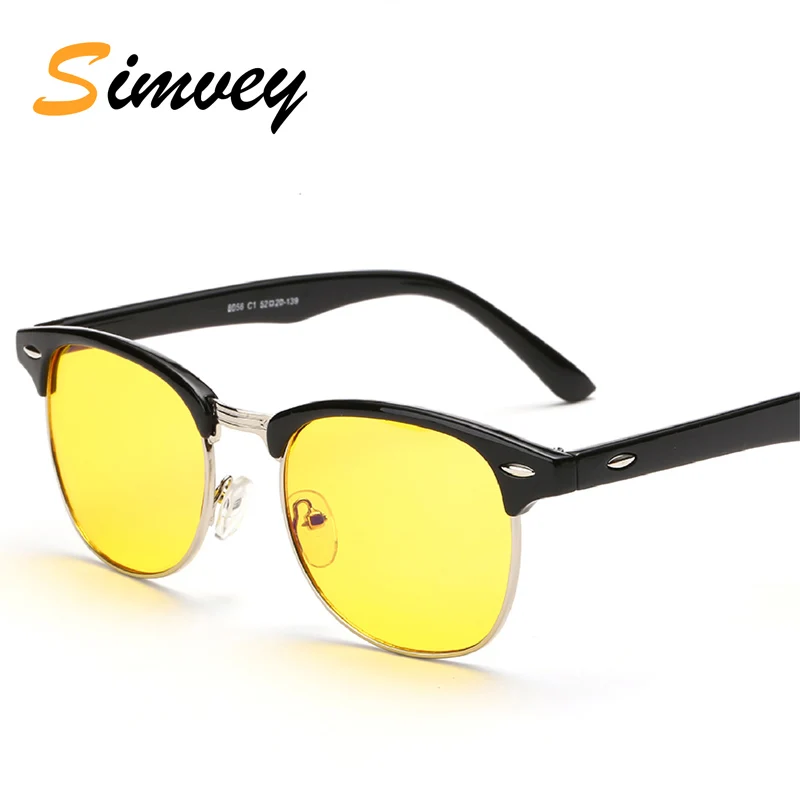 

Simvey Fashion Brand Designer Mens Computer Glasses Blue Light Filter Glasses Half Frame Rim Anti Blue Ray Gaming Glasses