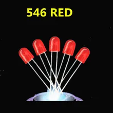100 шт. 546 LED овальной диод красный/зеленый свет DIP сквозное отверстие лампы электронные Компоненты 5 мм DIP рассеянный светодиод