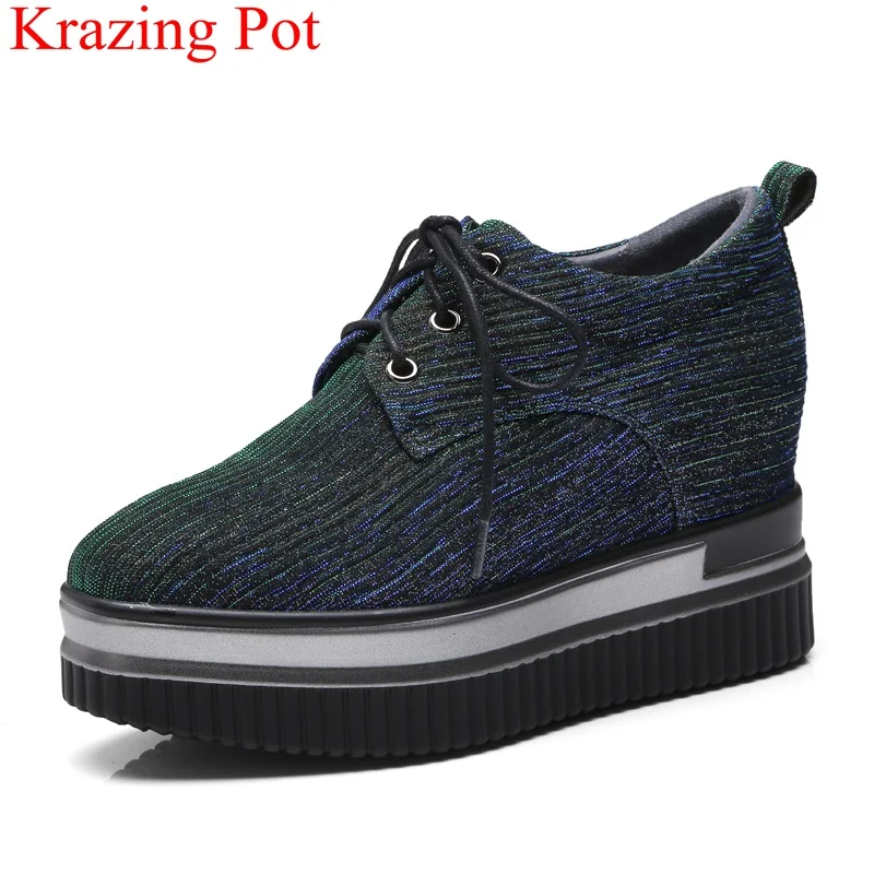 

2018 superstar square toe lace up women genuine leather casual shoes elegant sweet flat platform sweet runway leisure shoes L12